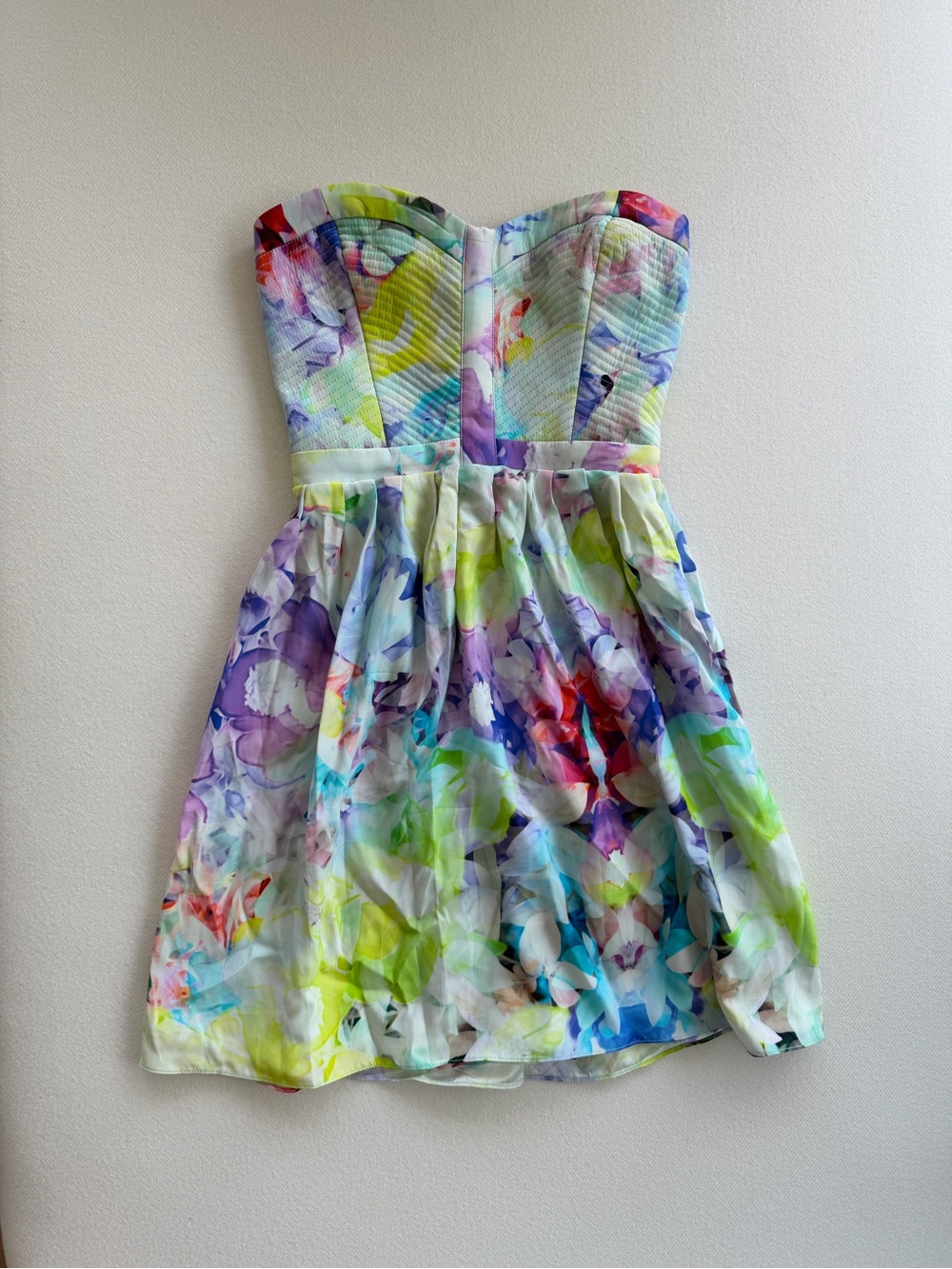 Parker Lily Floral Watercolor Silk Dress - Small